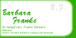 barbara franke business card